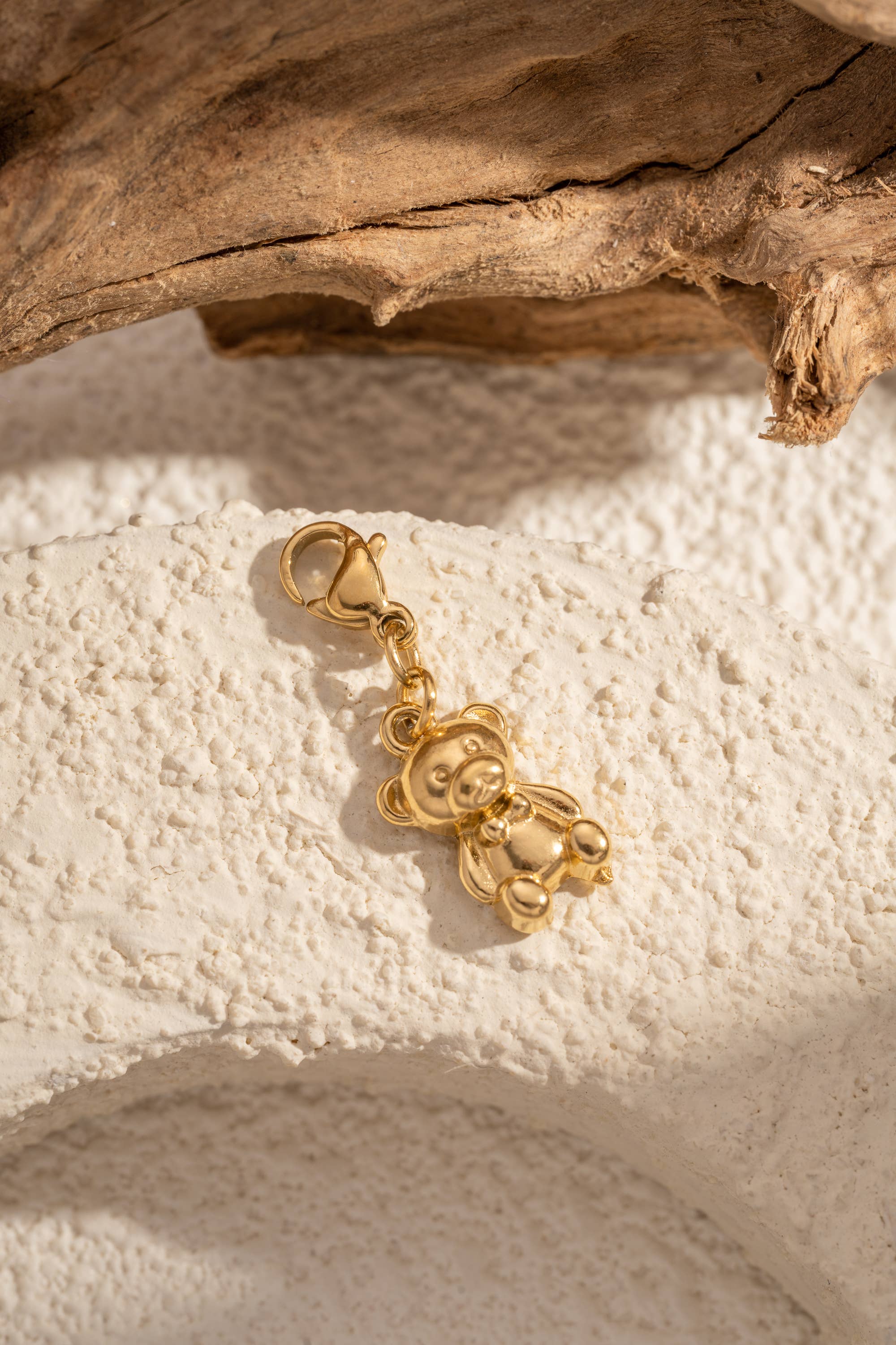 Charms Orsetto Dorato Acciaio Inossidabile Gioiello Tenero