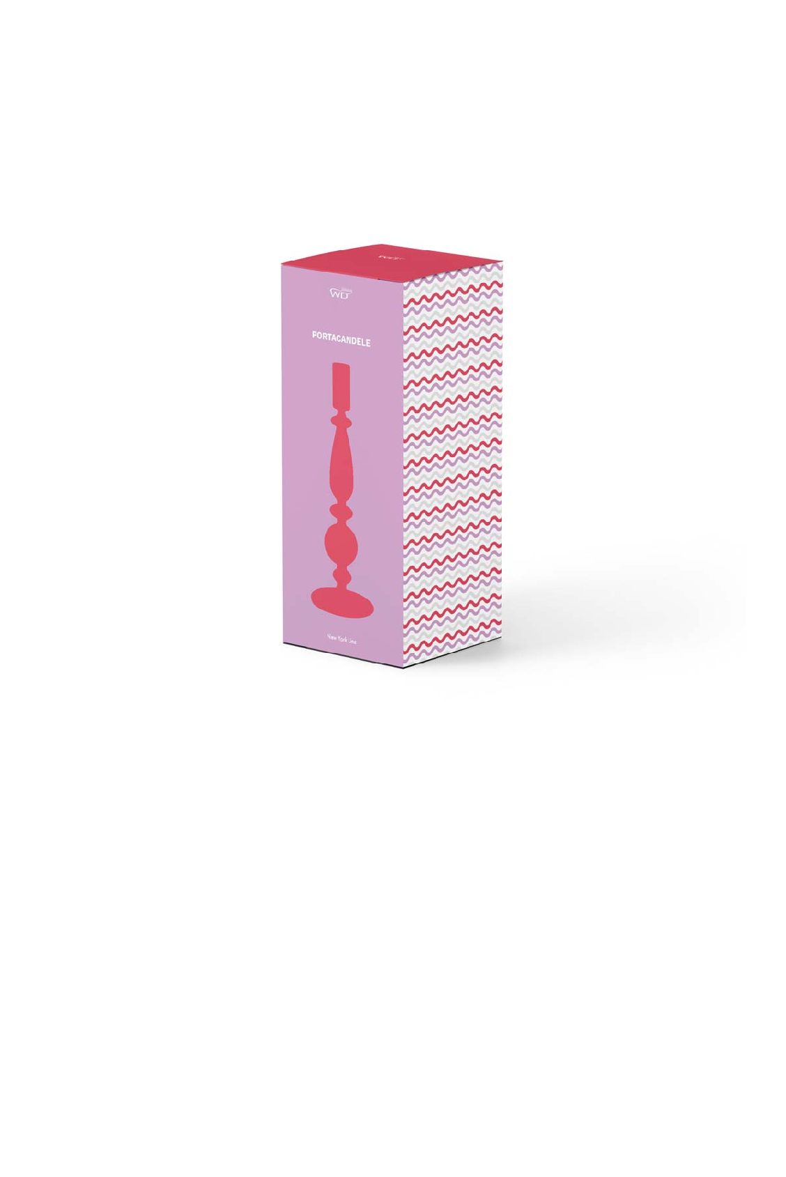 Portacandele in vetro azzurro 25CM