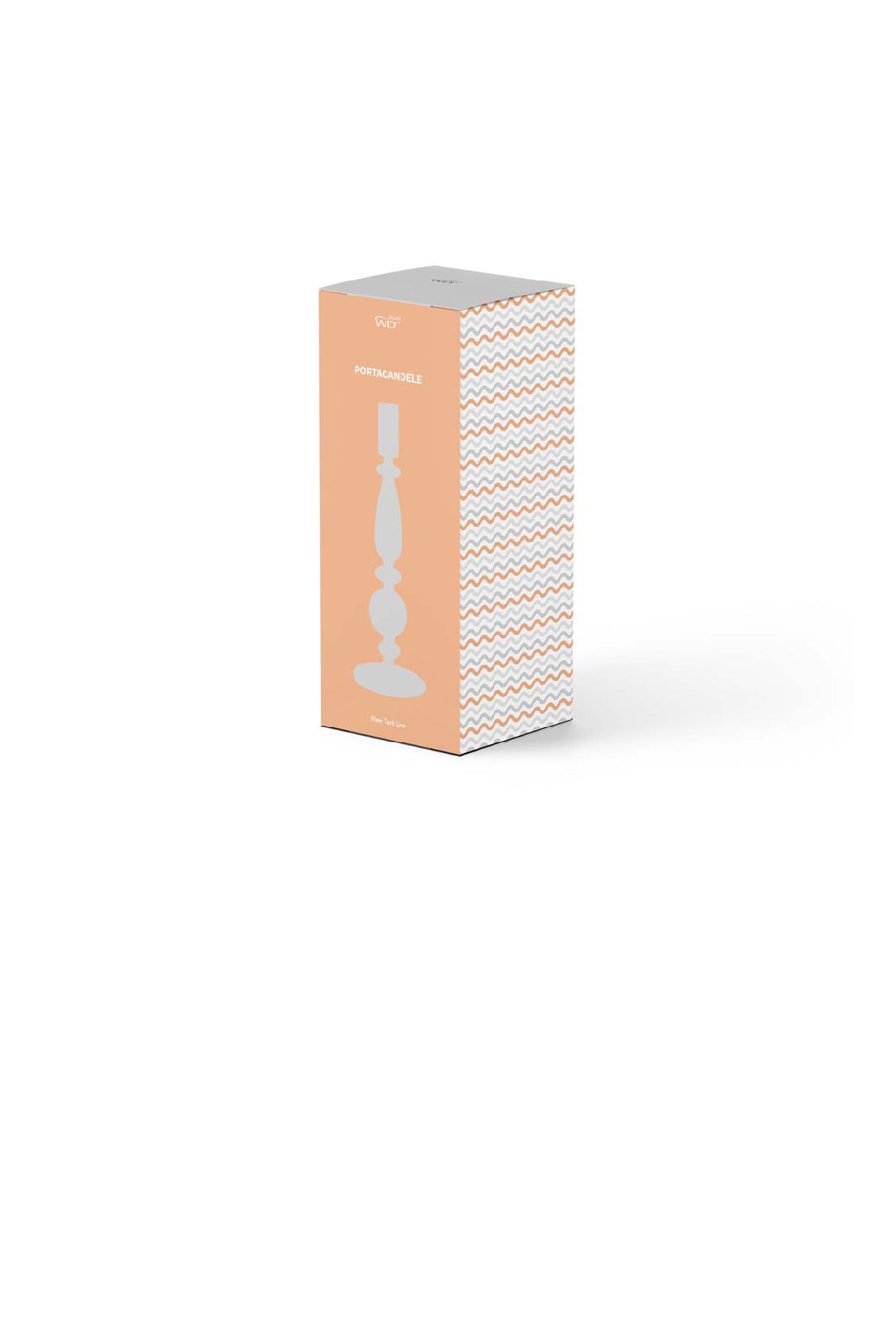 Portacandele in vetro arancio 25CM