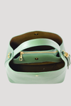 Borsa Kendy in pelle color menta - Made in Italy