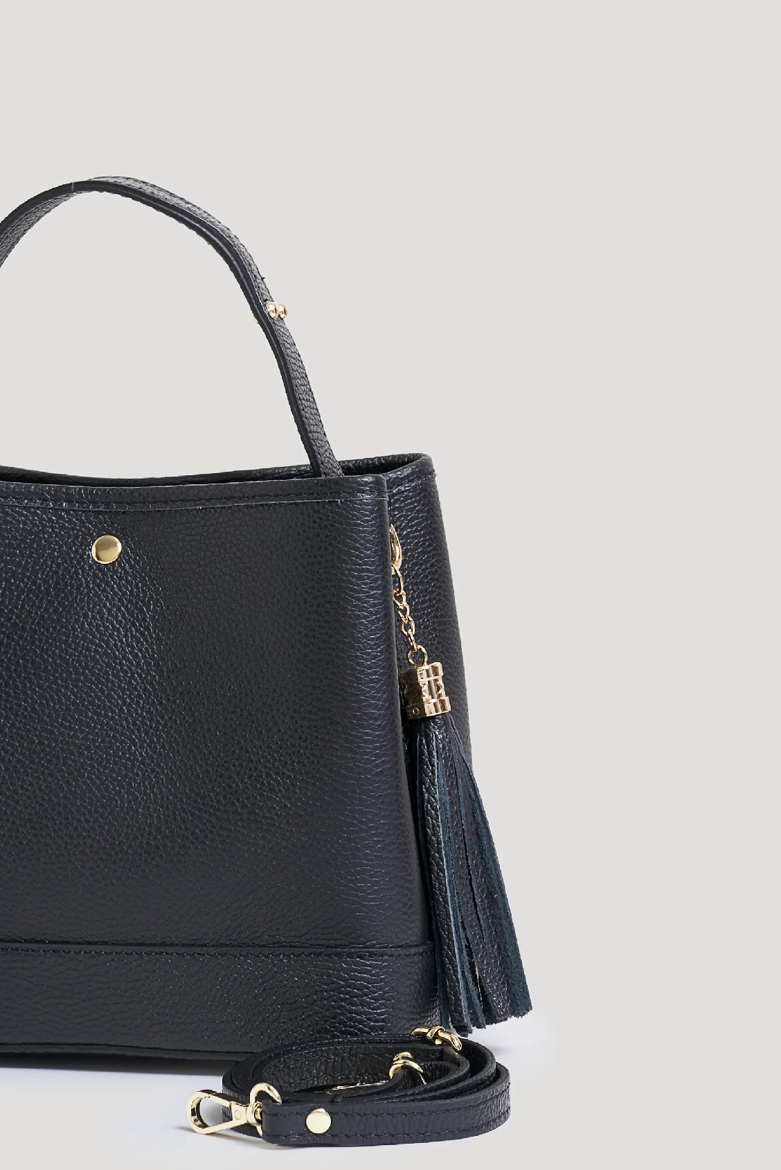 Borsa Kendy in pelle color nero - Made in Italy