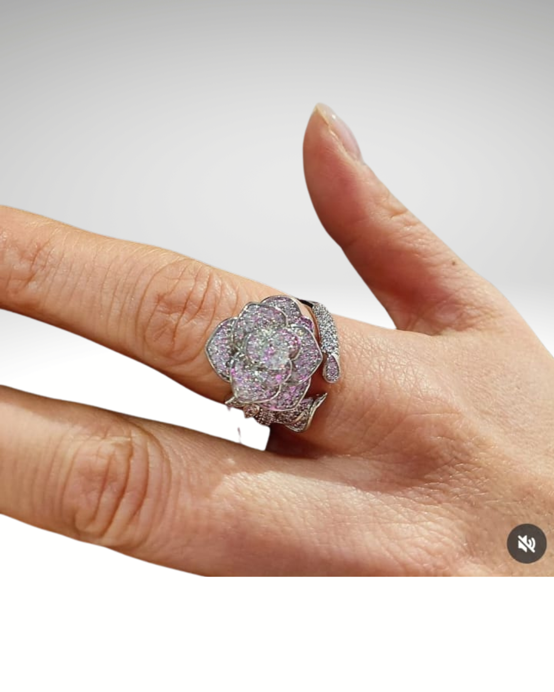 ANELLO ZIRCONI FIORE