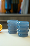 Set 2 bicchieri in vetro blu